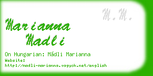 marianna madli business card