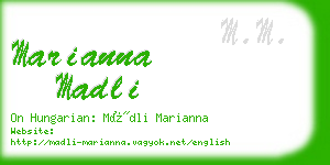 marianna madli business card